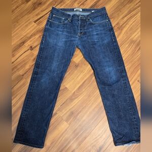 Naked & Famous Denim Dark Blue Straight Jeans